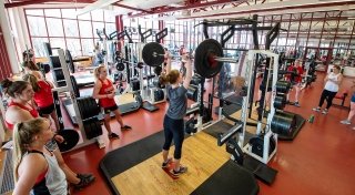 Students working out